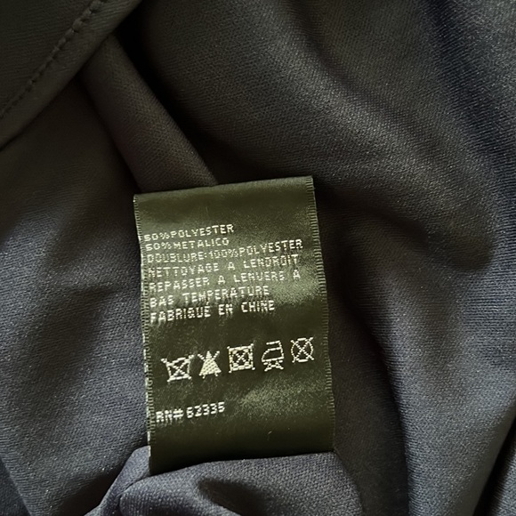 BETSY & ADAM Metallic-Threaded Front-Cutout Gown In Navy. - Picture 14 of 17